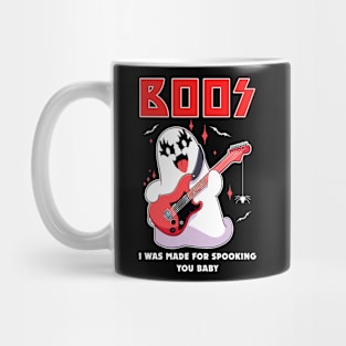 Funny Retro Rock Sheet Ghost Men Kids Women Halloween Mug